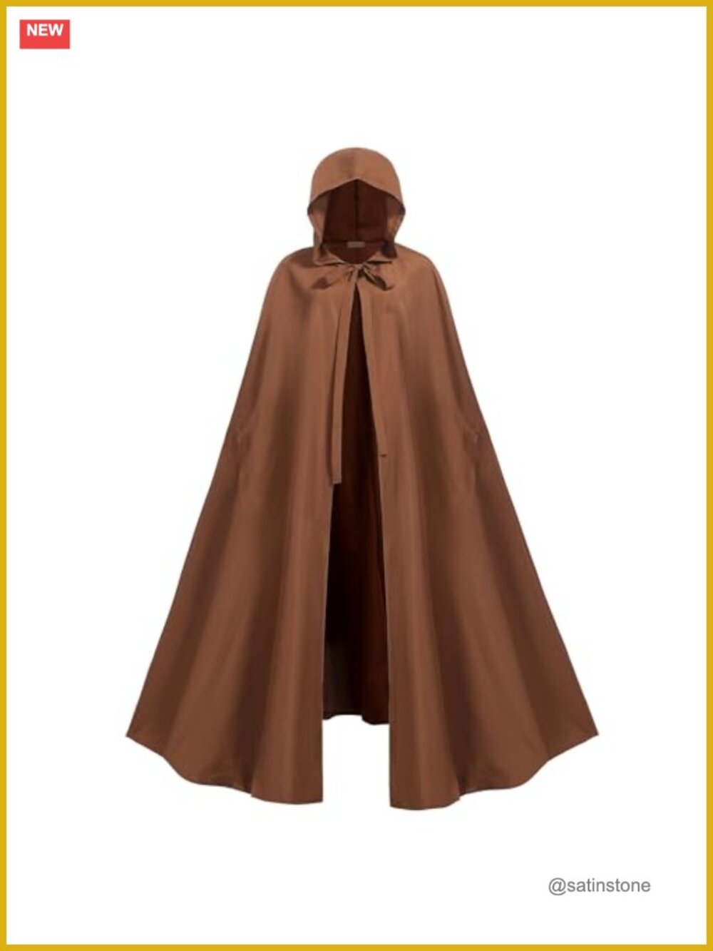 Hooded Renaissance Cloak with Arm Holes Medieval Cape
